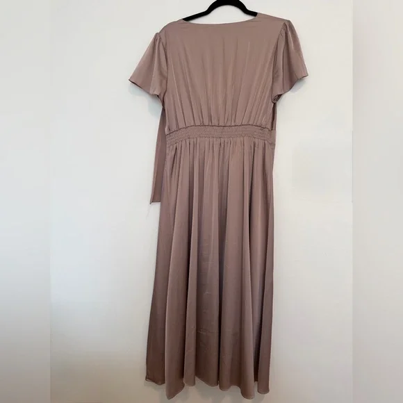 Baltic Born Poppy Satin Tie-Front Midi Dress - Picture 8 of 10